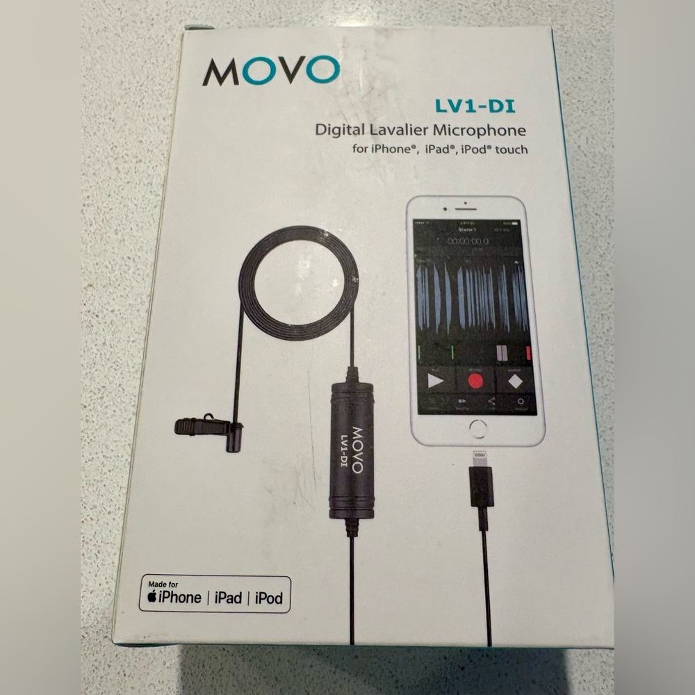 MOVO LV1-DI Digital Lavalier Microphone - Black